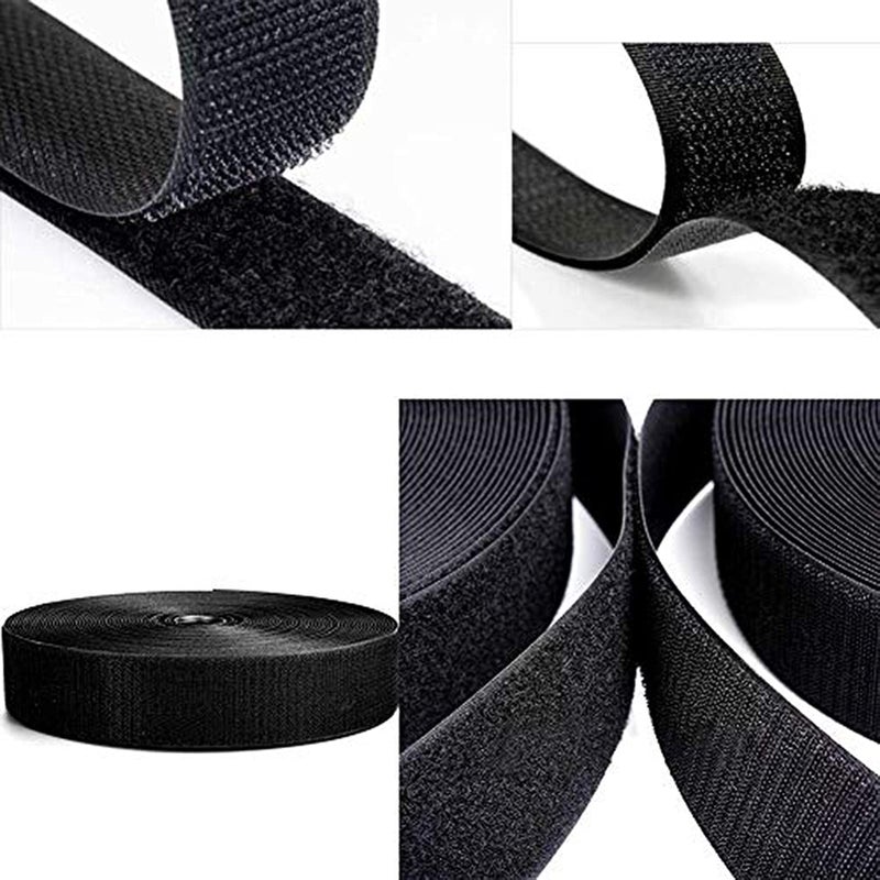 ApexOne 4'' Wide 5 Yards Long Heavy Duty Hook & Loop Cable Tie Cord Wrap Fastener Nylon Power Cord Management Wire Organizer Strap Reusable Cut to Size Self Gripping Tape Roll-2'' Wide Black Available - Image 4
